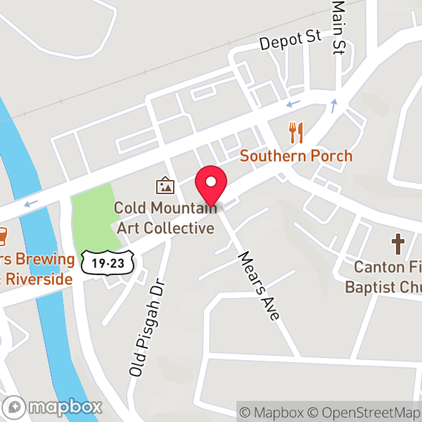 Static map of business locations