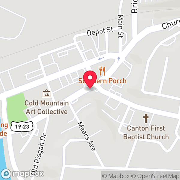 Static map of business locations