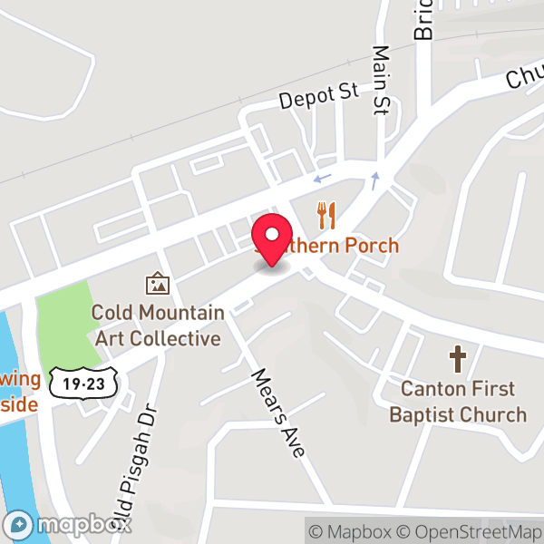 Static map of business locations