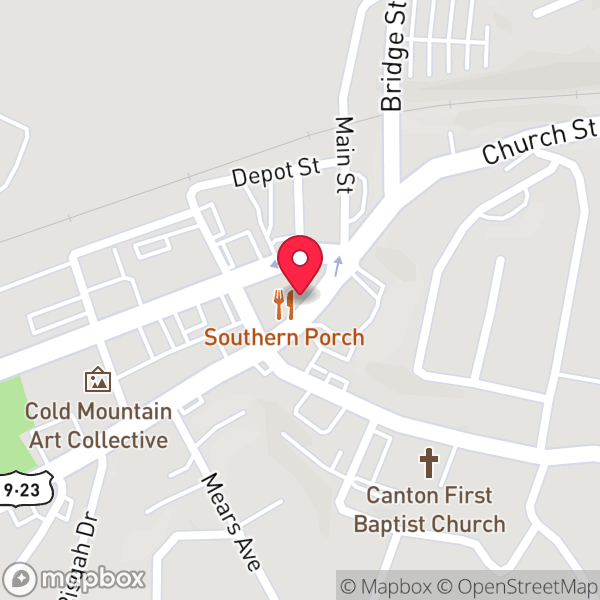 Static map of business locations